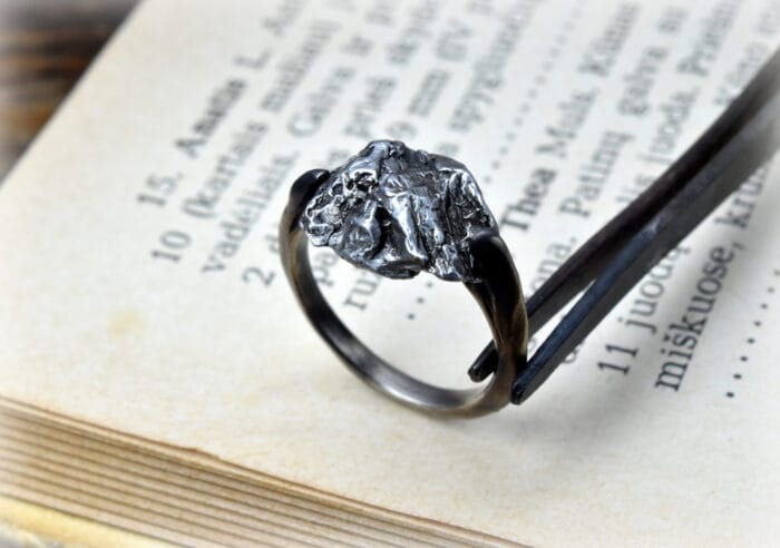 Titano žiedas su meteoritu - Image 3