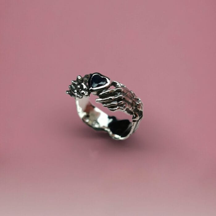 Claddagh žiedas Juodas – Paveikslėlis 2