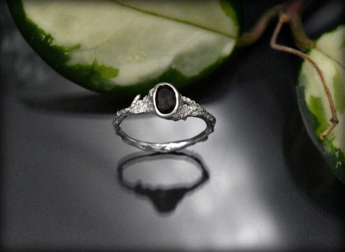 Sidabrinis žiedas su dūminio kvarcu – Paveikslėlis 1