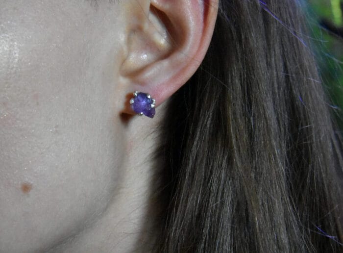 Natūralių ametistų auskarai – Paveikslėlis 4