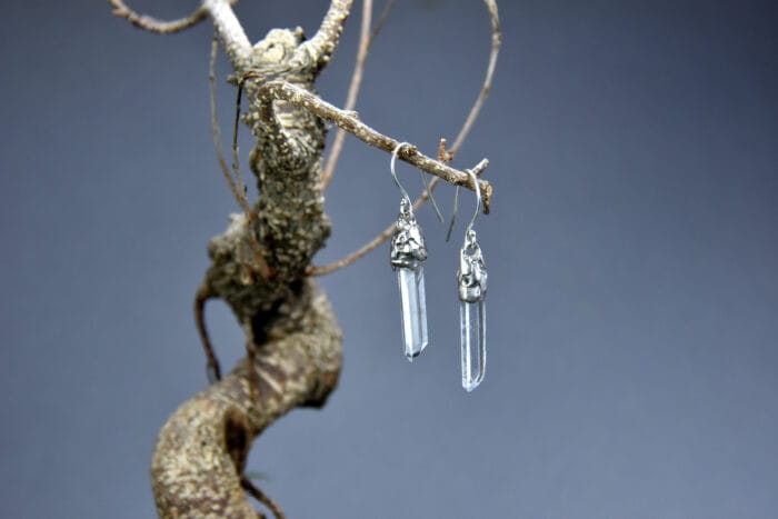 Kalnų krištolo auskarai – Paveikslėlis 1