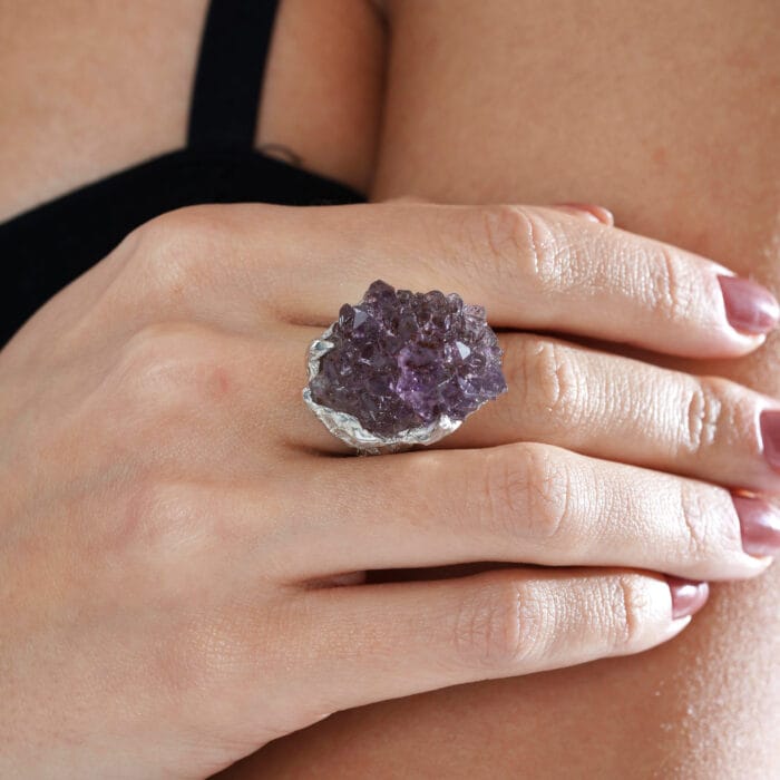 Žiedas su ametistu - Image 3