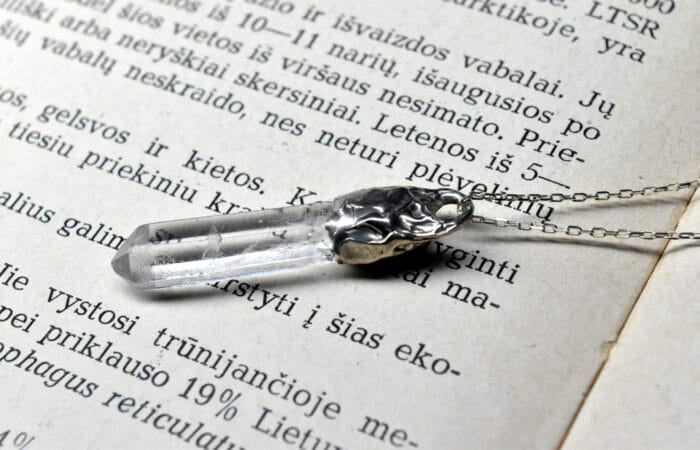 Sidabrinis kalnų krištolo pakabukas – Paveikslėlis 3