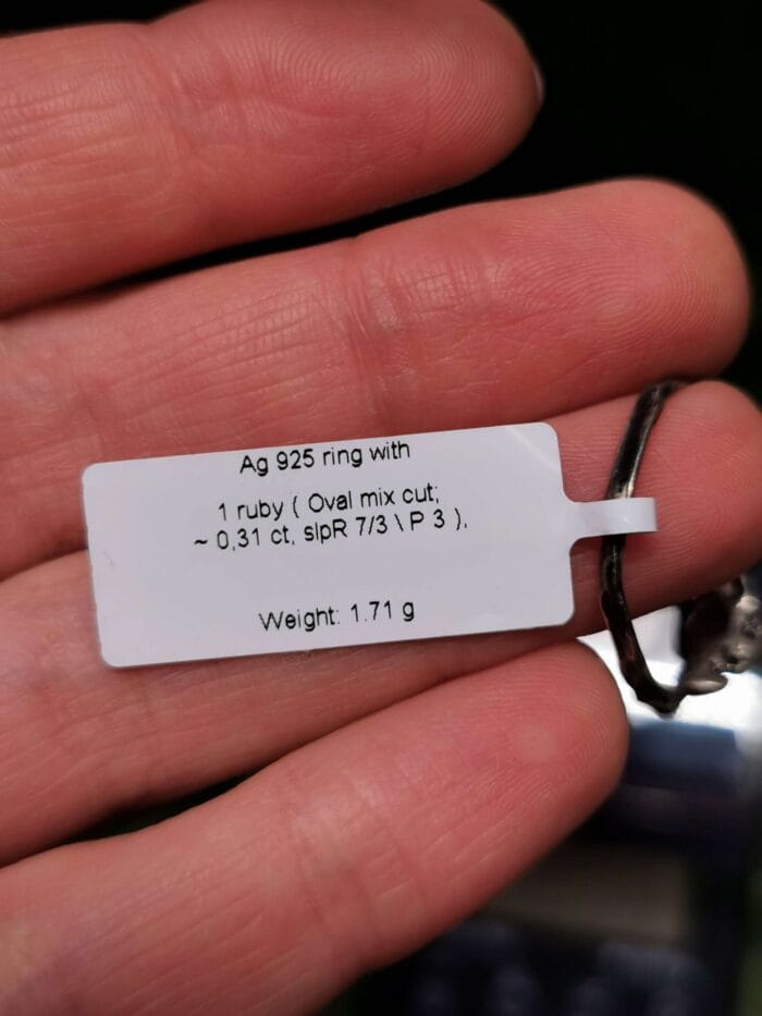 Smulkus rubino žiedas - Image 2