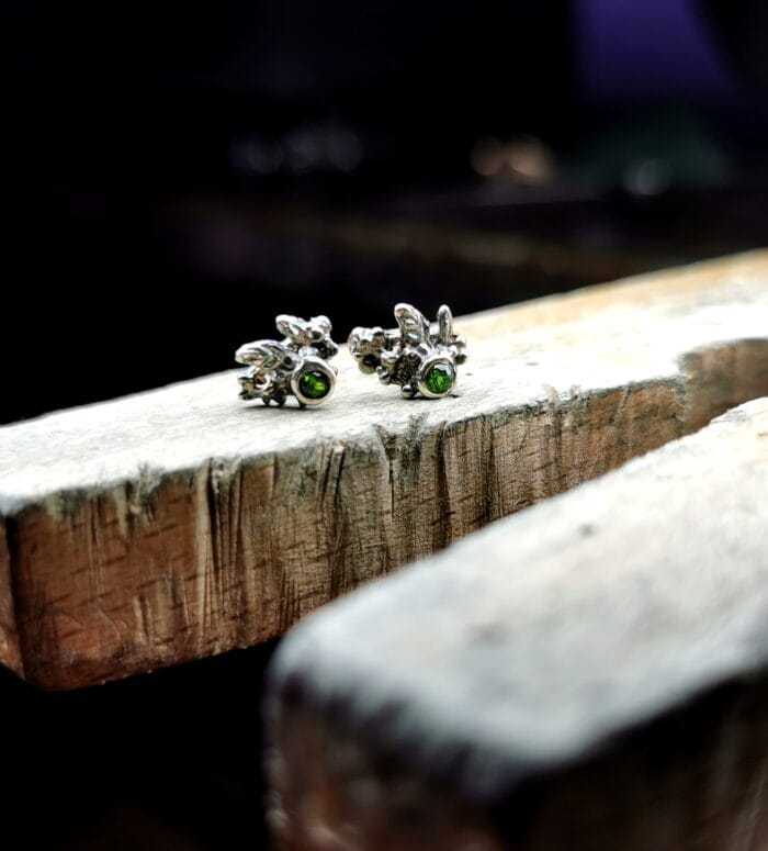 Nedideli tsavoritų auskarai - Image 2