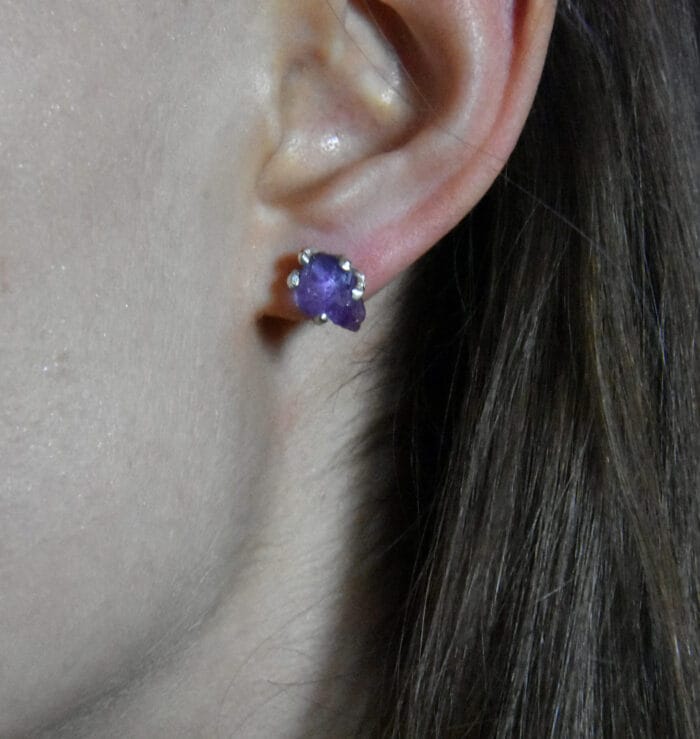 Natūralių ametistų auskarai – Paveikslėlis 5