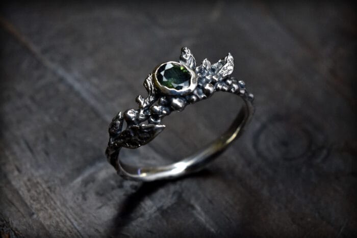 Botaninis žiedas su safyru – Paveikslėlis 4