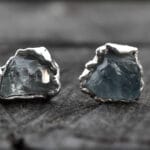 Natūralių akvamarinų auskarai