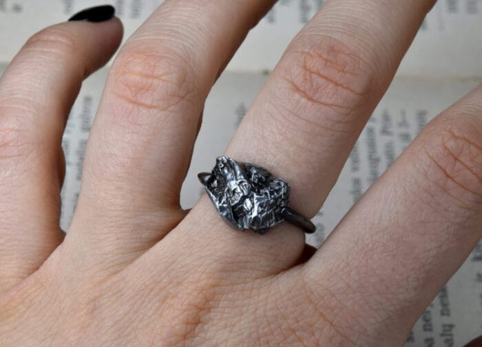 Titano žiedas su meteoritu - Image 2