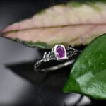 Smulkus rubino žiedas