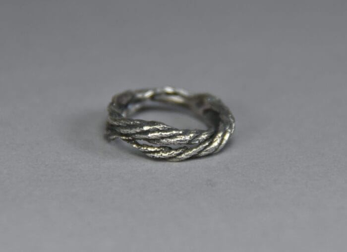 Juodinto sidabro žiedas Simit – Paveikslėlis 3