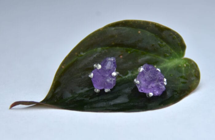 Natūralių ametistų auskarai – Paveikslėlis 3